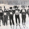 Командирская лыжня слева Счастная Тамара Андреевна, третий Счастный сергей Васильевич.