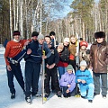 Лыжные соревнования, первый справа Г. И. Михайлов