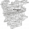 Карта  Татарского района